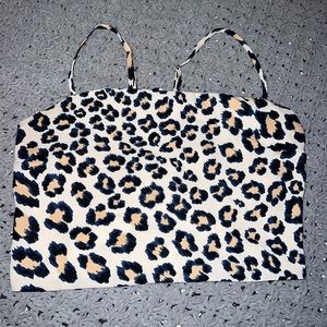 Victoria Secret/  Polyester / cheetah print& blue  / tank top / Size small